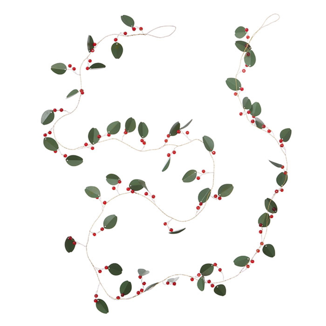Leaf Garland w/berries 180cm , Forest