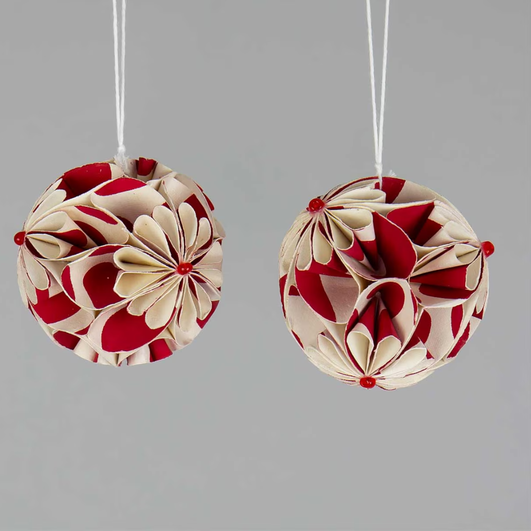 Flower Ball Christmas ornament, 2-pack