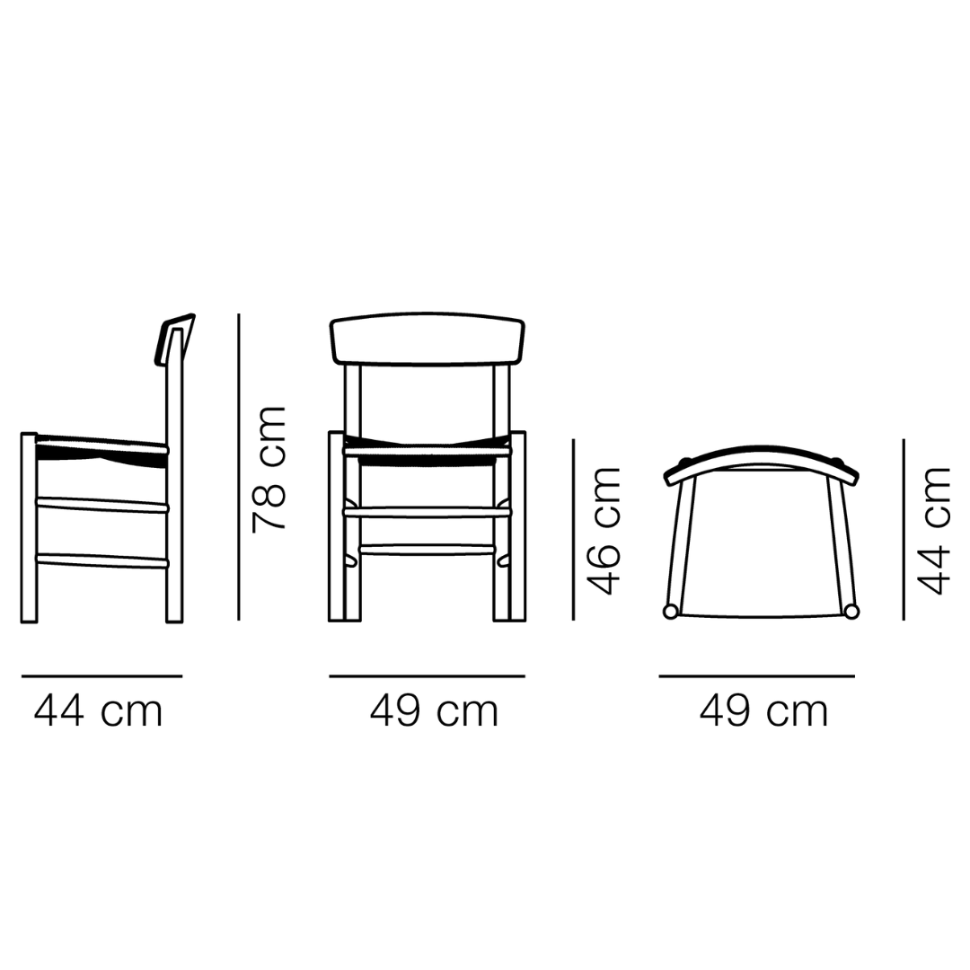 J39 Mogensen Chair Seat Upholstered