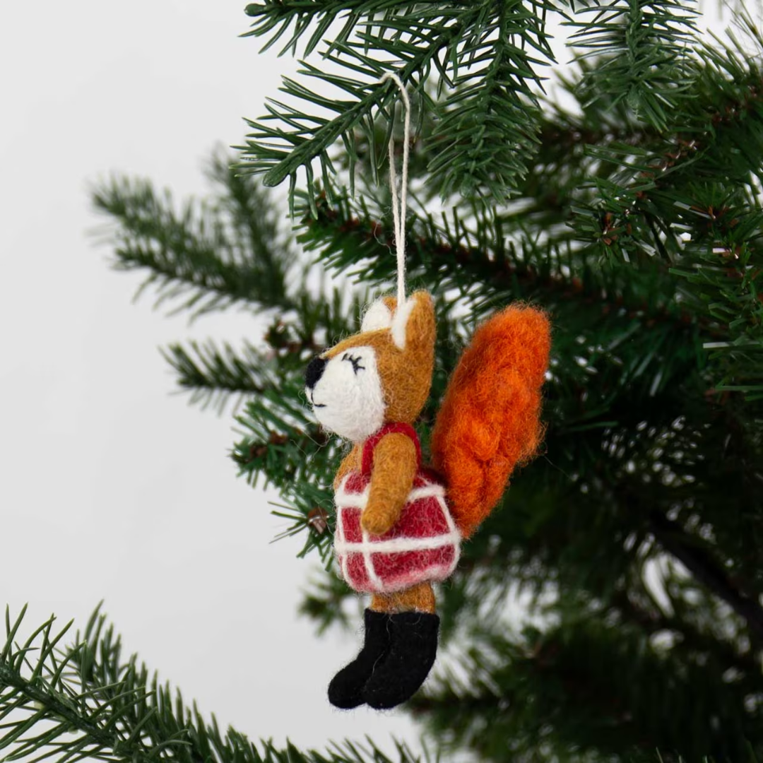 The Shy Fox Christmas ornament