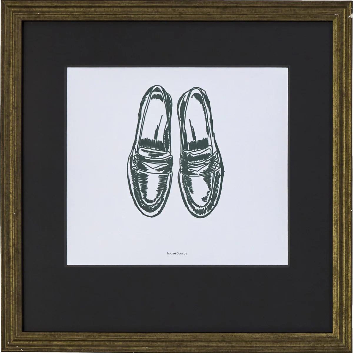 Wall Art Shoe Dark Green 40 x 40 CM