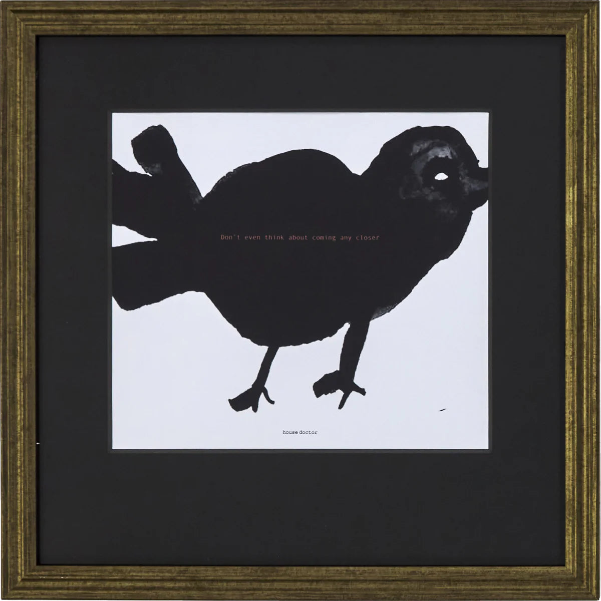 Wall Art Black Bird 40 x 40 CM