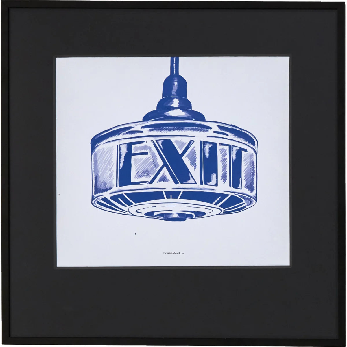 Wall Art Exit Dark Blue 40 x 40 CM