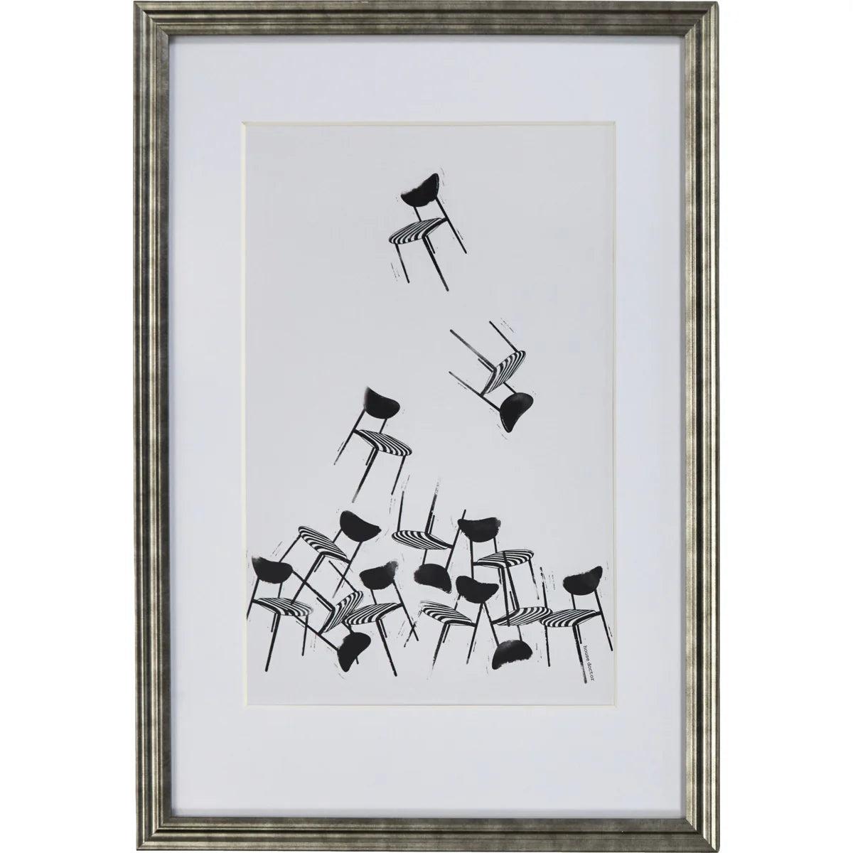 Wall Art Inco Black 40 x 60 CM