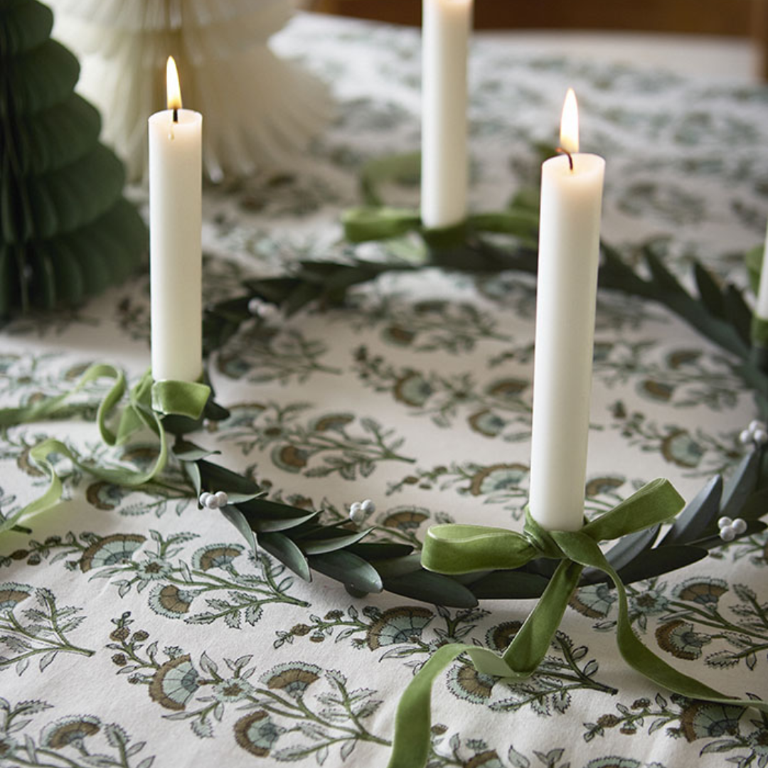 Advent Candle Holder Leaf 20cm, Ming