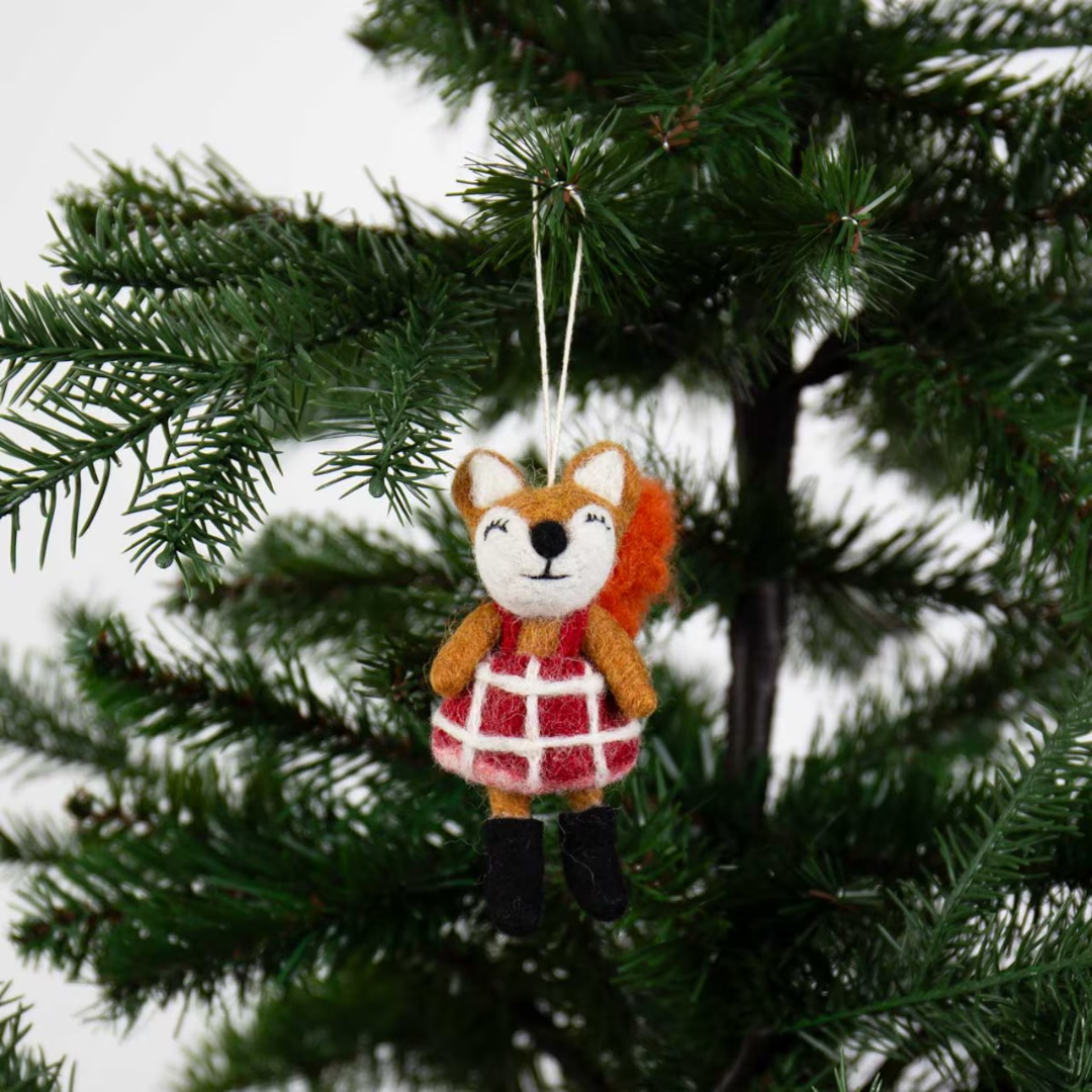 The Shy Fox Christmas ornament