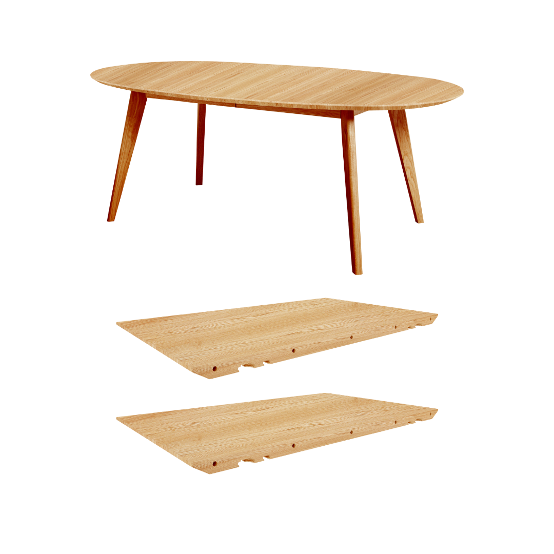 DK10 Extendable Dining Table - Solid Oiled Oak