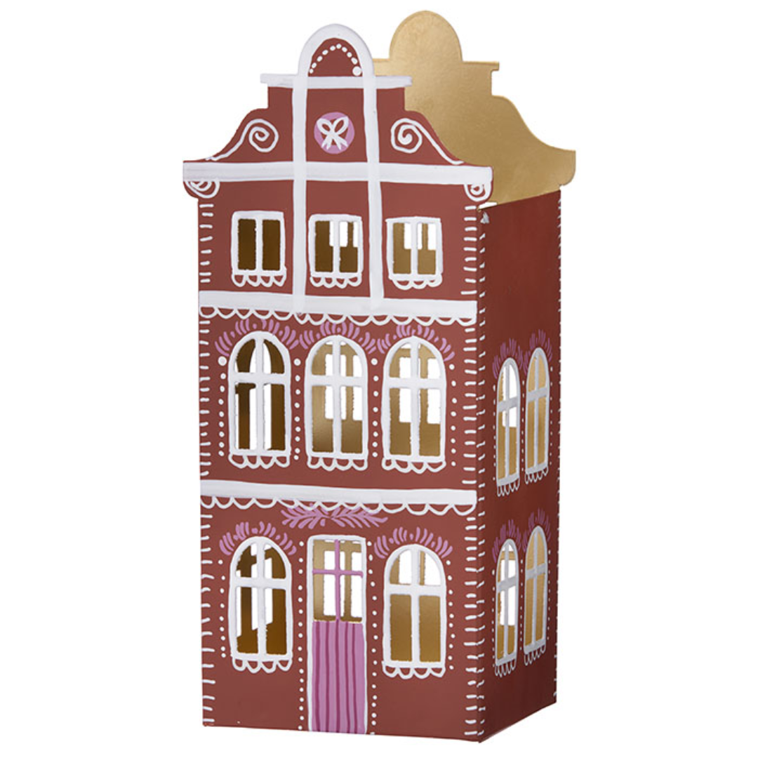 Candle Holder Gingerbread House - Scarlet
