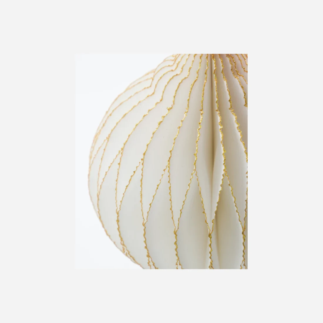 Alsta Off-White/Gold Ornaments