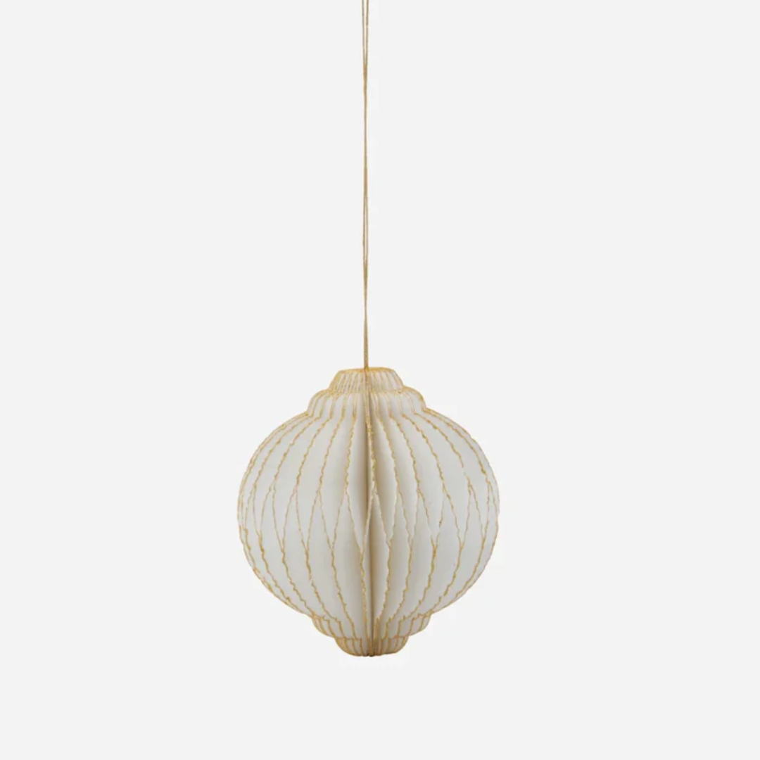 Alsta Off-White/Gold Ornaments