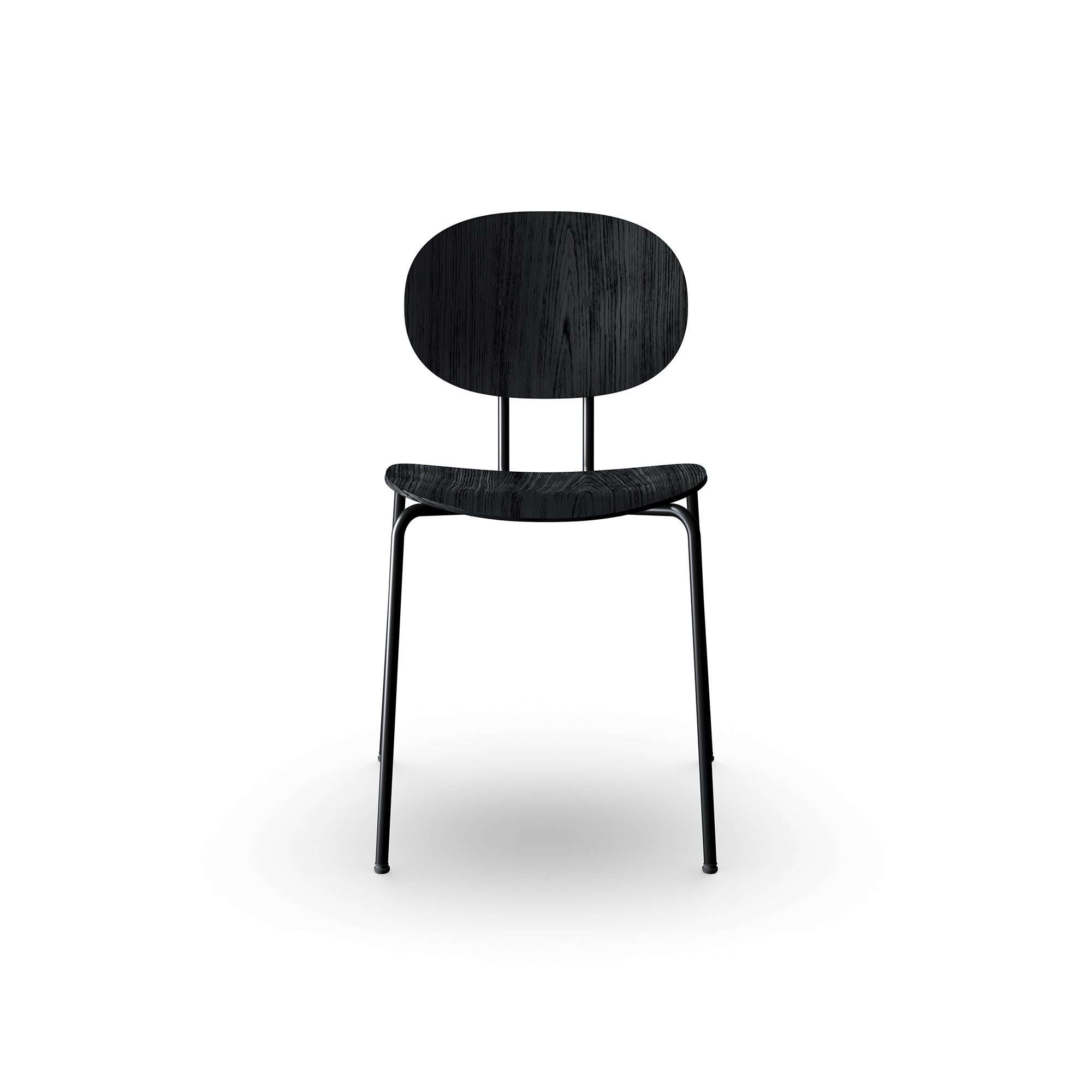 Sibast Piet Hein Dinning Chair Wooden and Upholstered Black Frame
