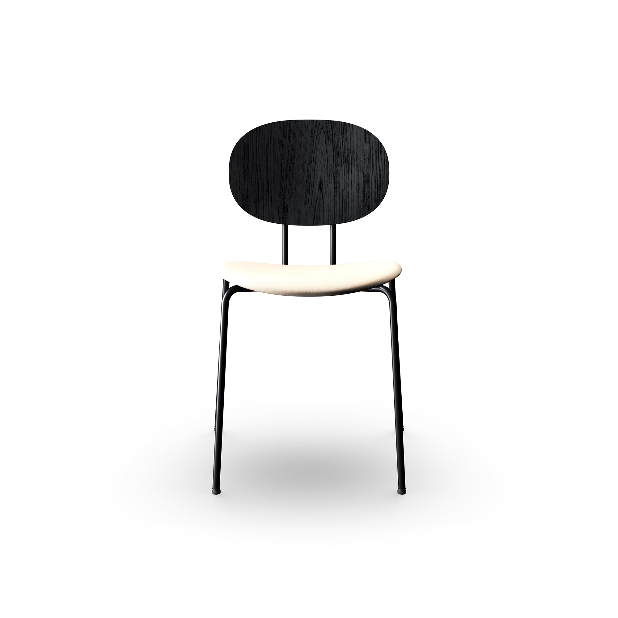 Sibast Piet Hein Dinning Chair Wooden and Upholstered Black Frame