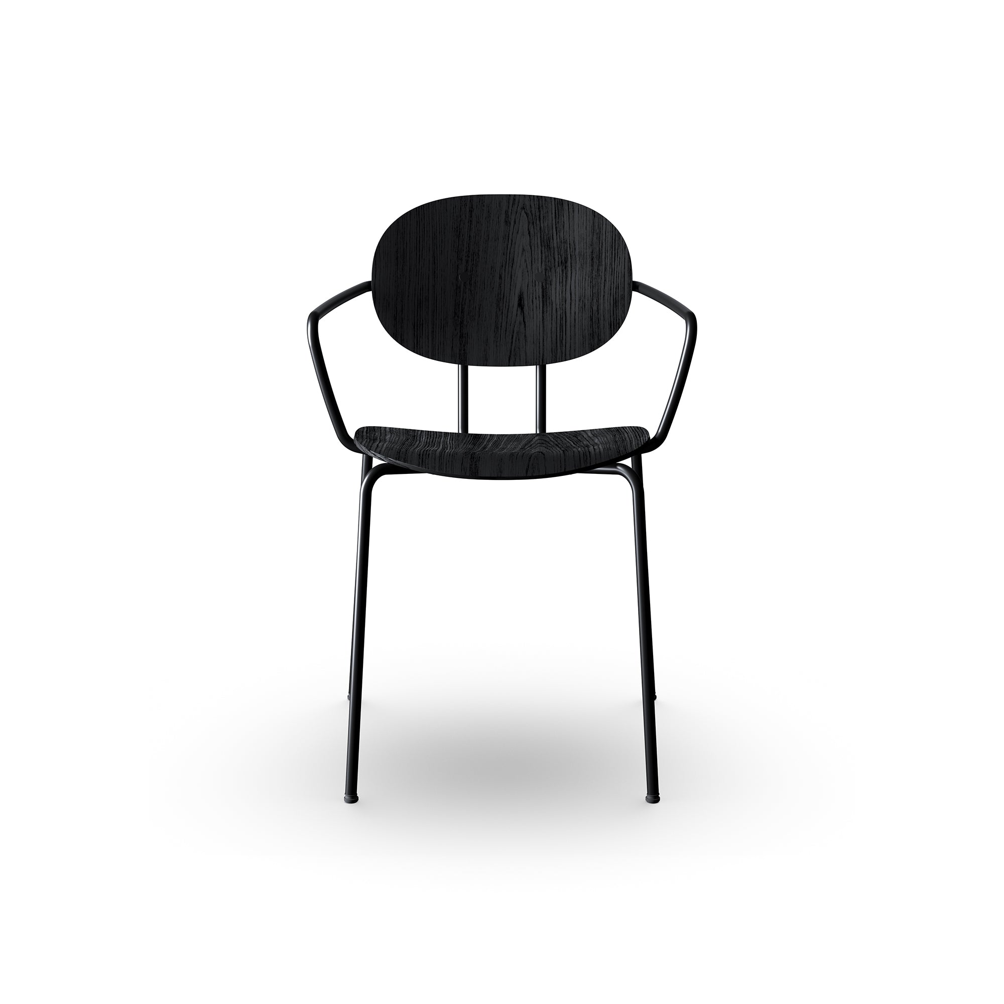 Sibast Piet Hein Dinning Chair Wooden and Upholstered Black Frame