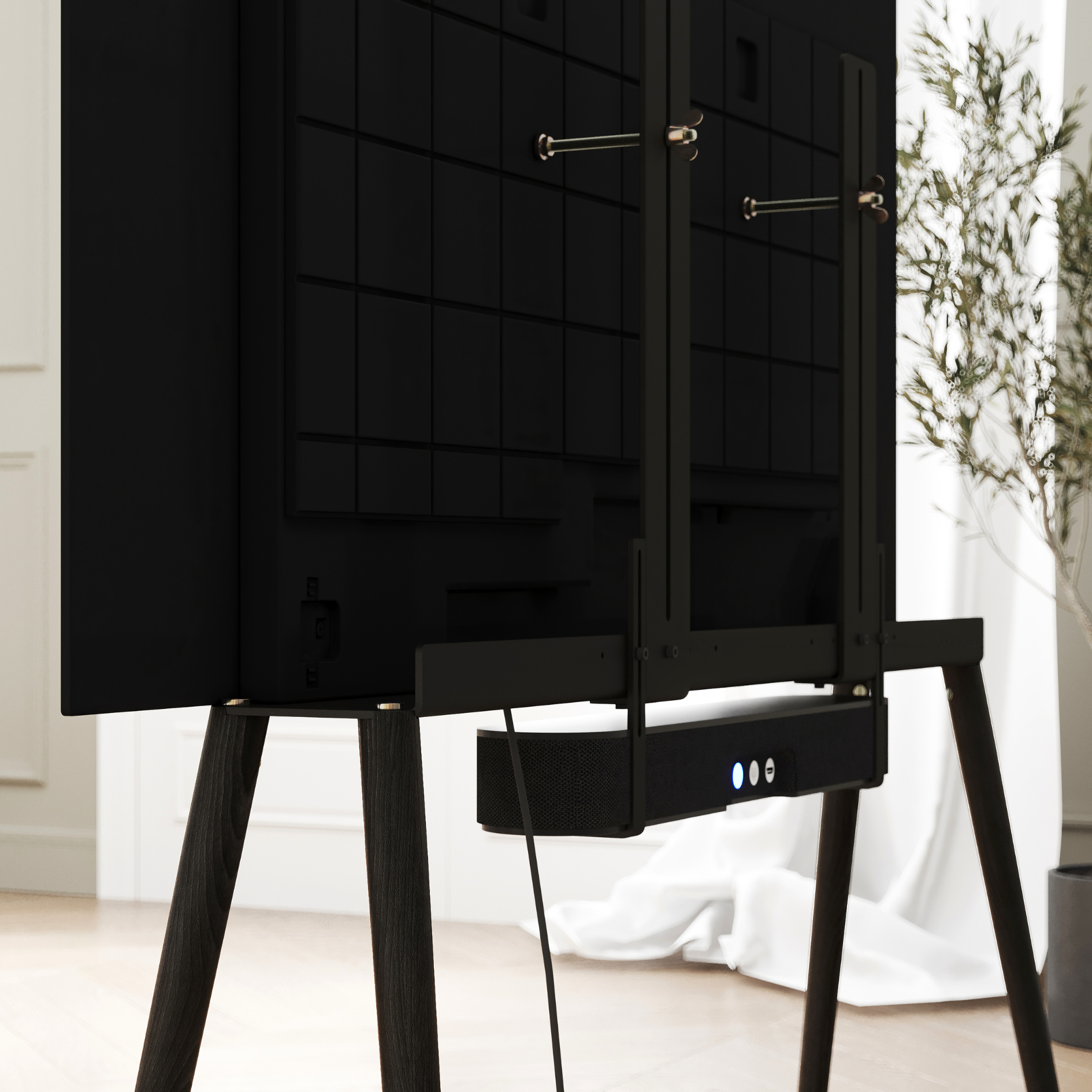 JALG TV-Stand Oak XL / YakiSugi 55" - 77"