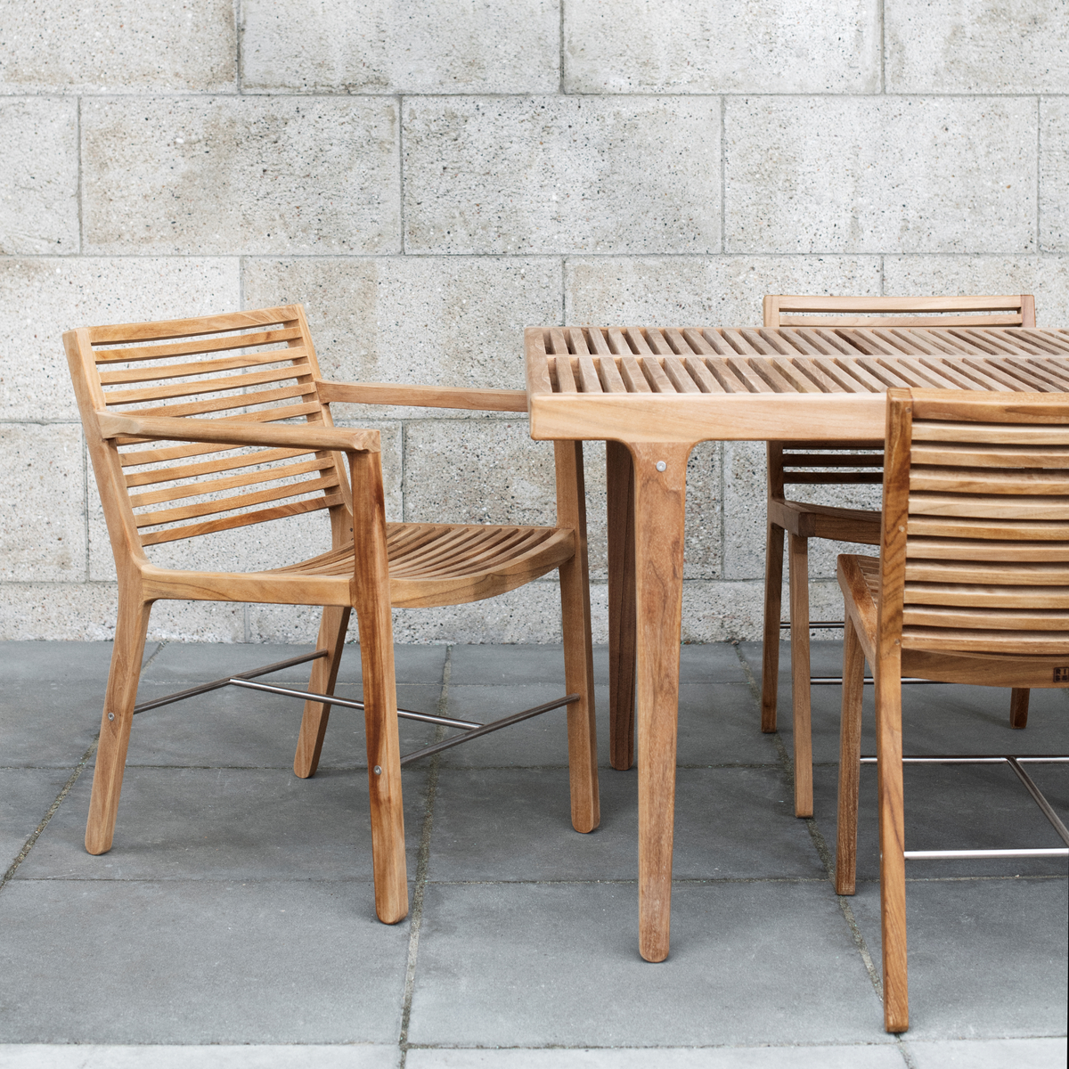 Aasd Ralph Rucci Rib Chair Outdoor Rib Dining Chair with Armrest – Nordic Living by Biehl