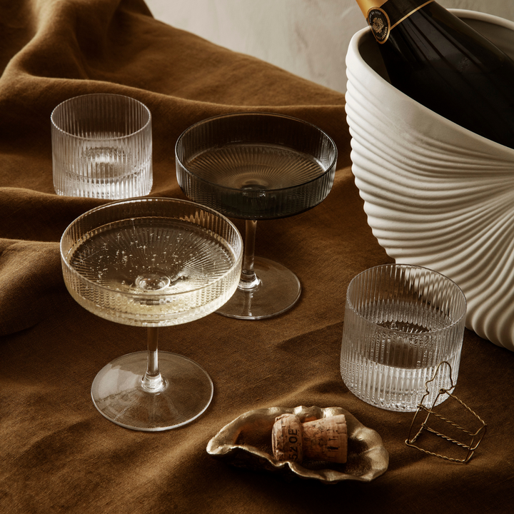 Ripple Champagne Saucers