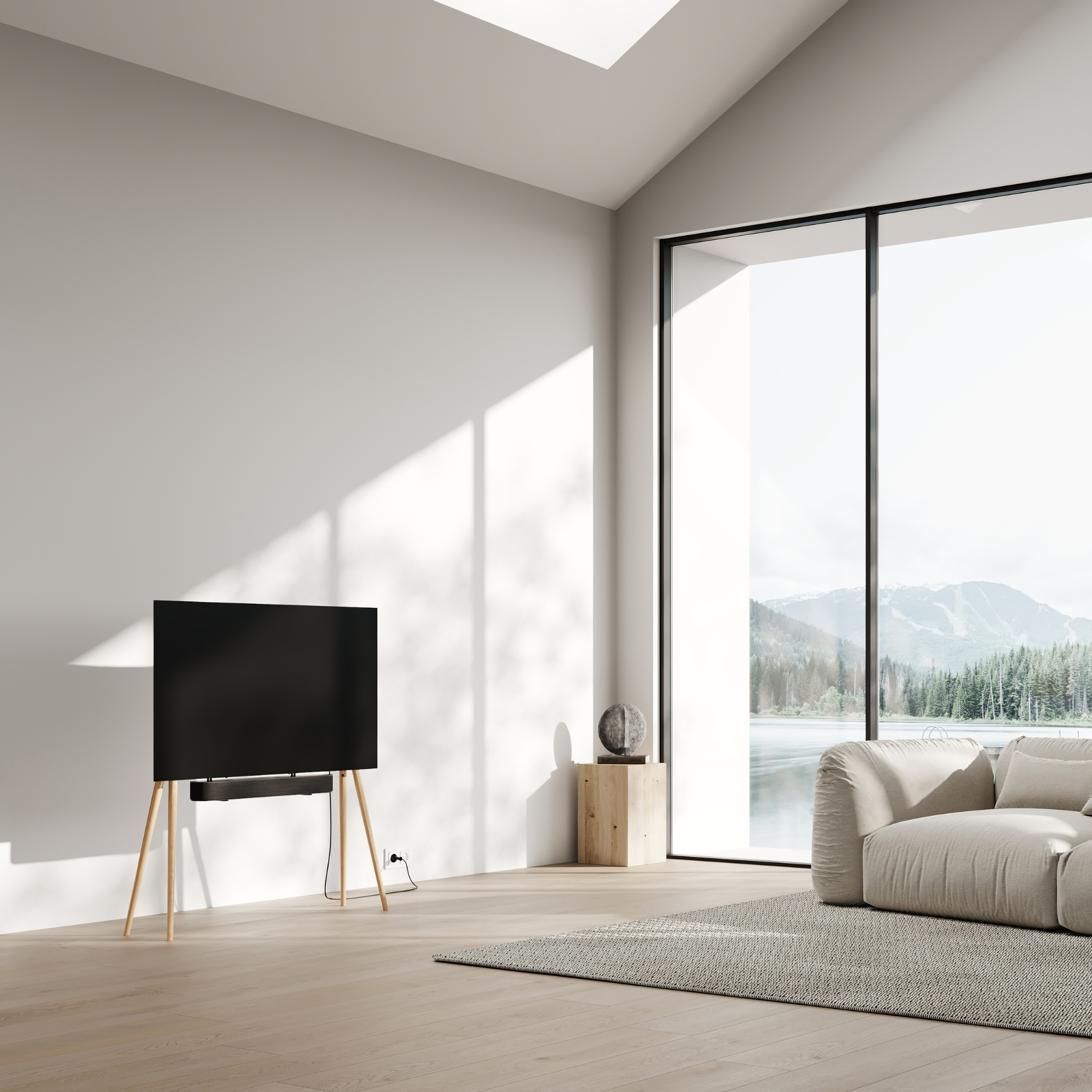 JALG TV-Stand Birch / Natural Glossy 42" - 55"