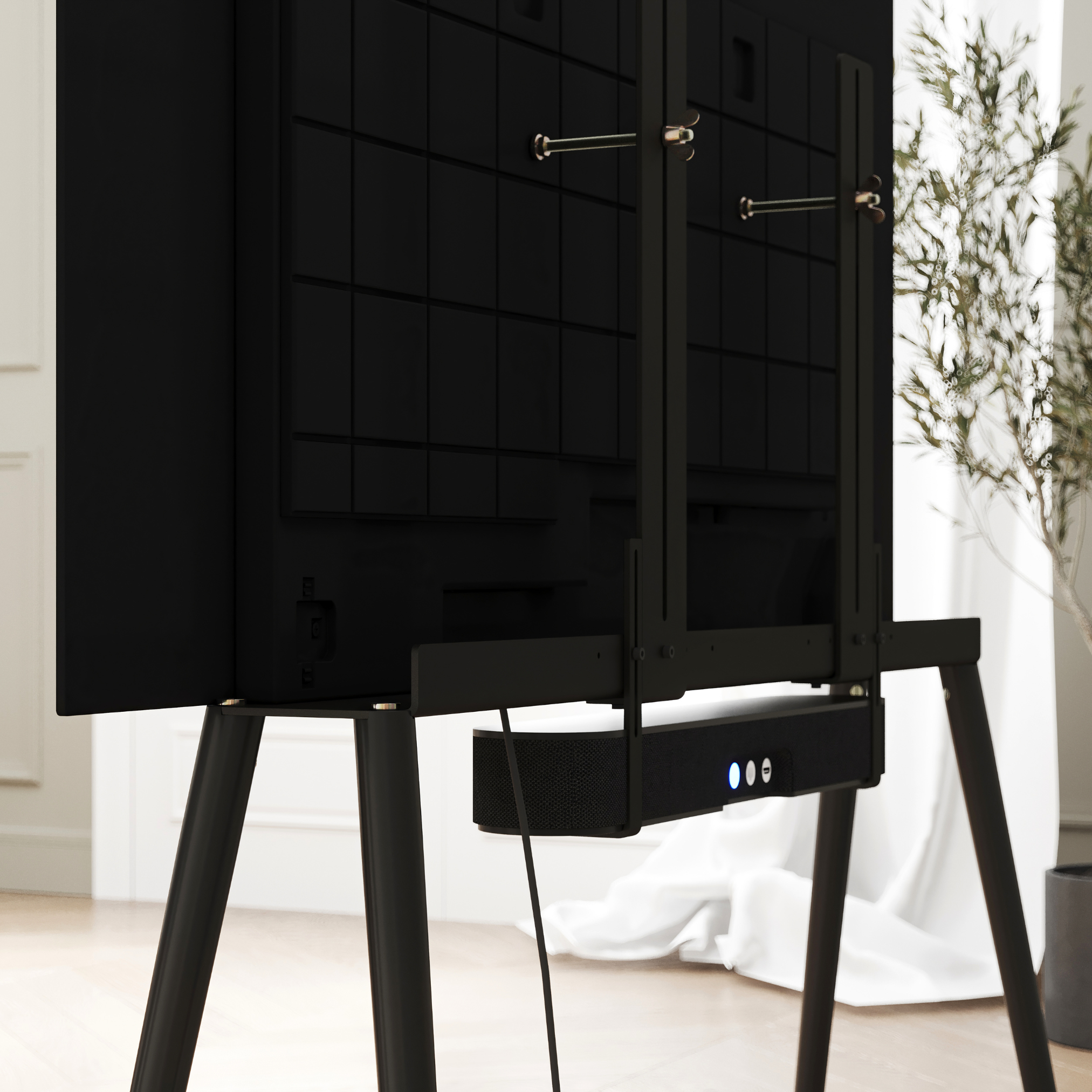 JALG TV-Stand Birch XL / Black 55" - 77"