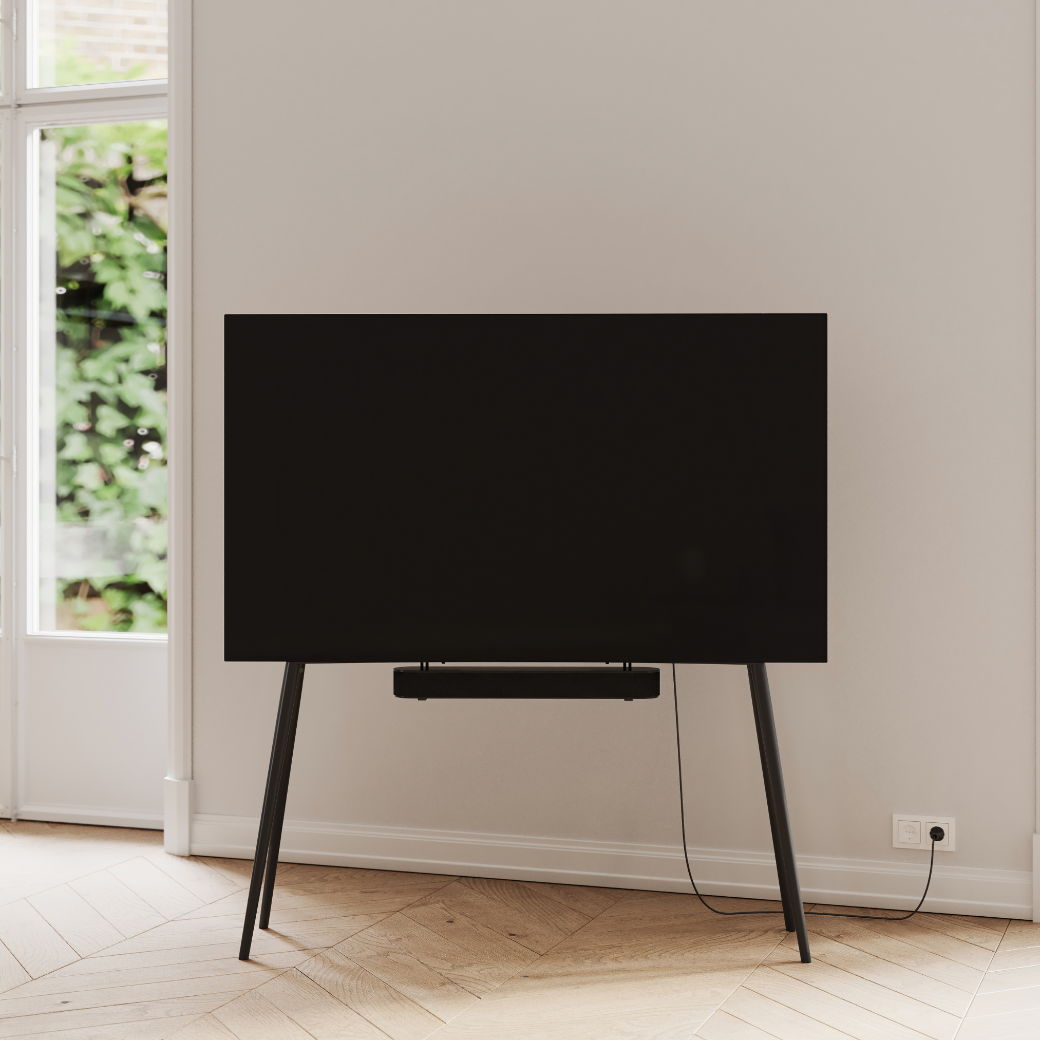 JALG TV-Stand Birch XL / Black 55" - 77"