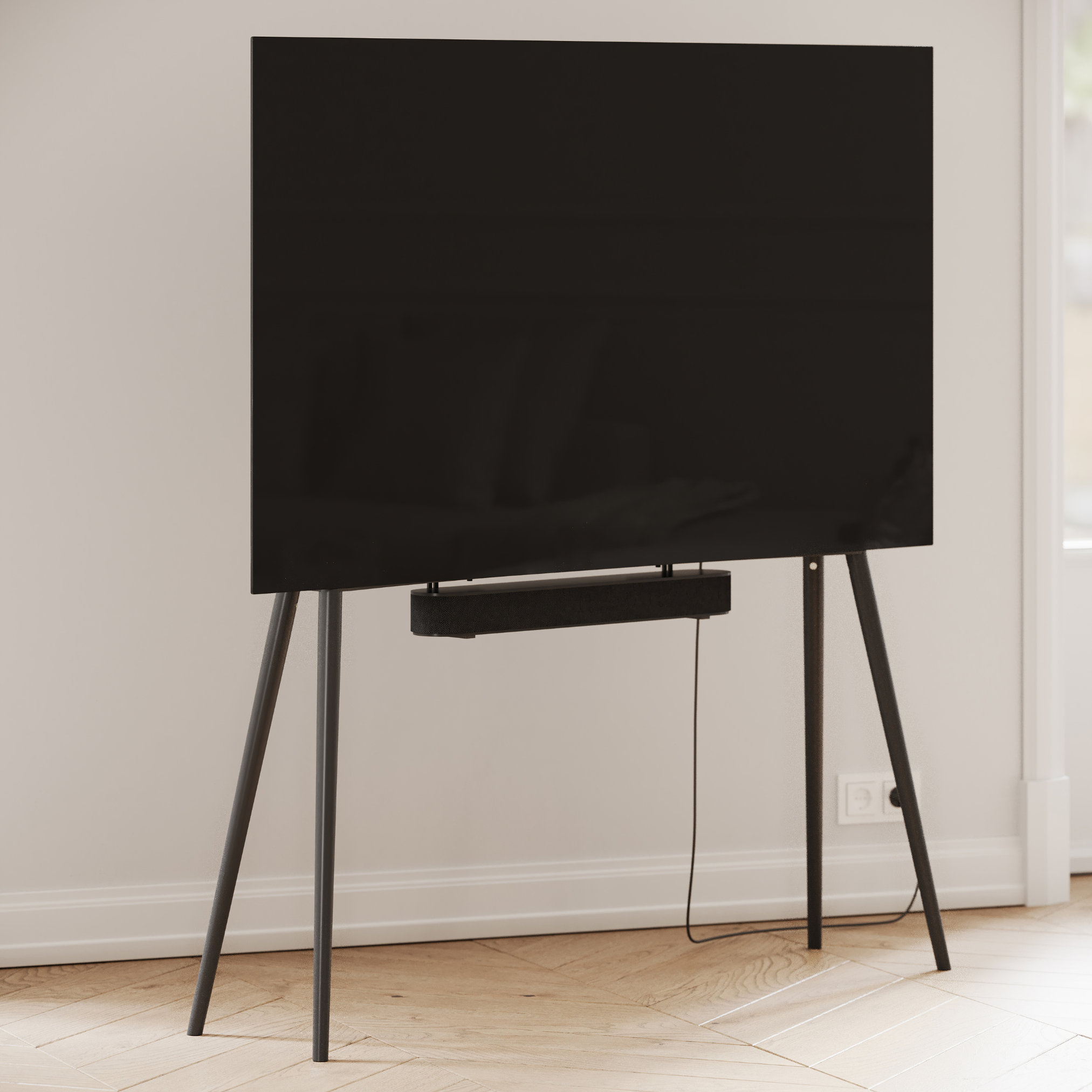 JALG TV-Stand Birch XL / Black 55" - 77"