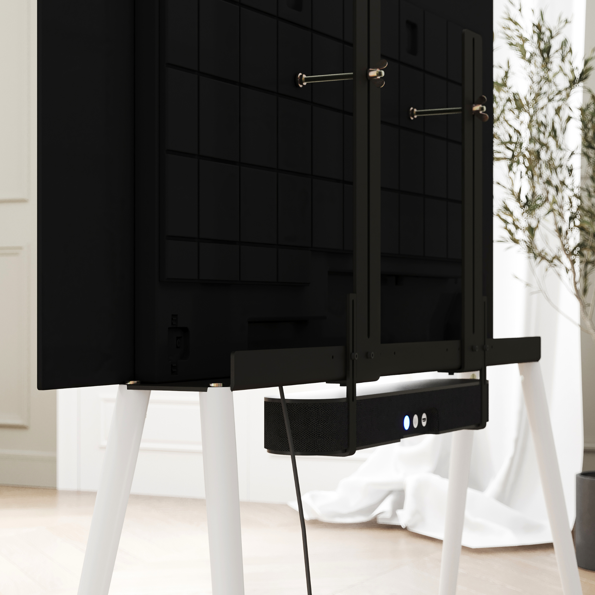 JALG TV-Stand Birch XL / White 55" - 77"