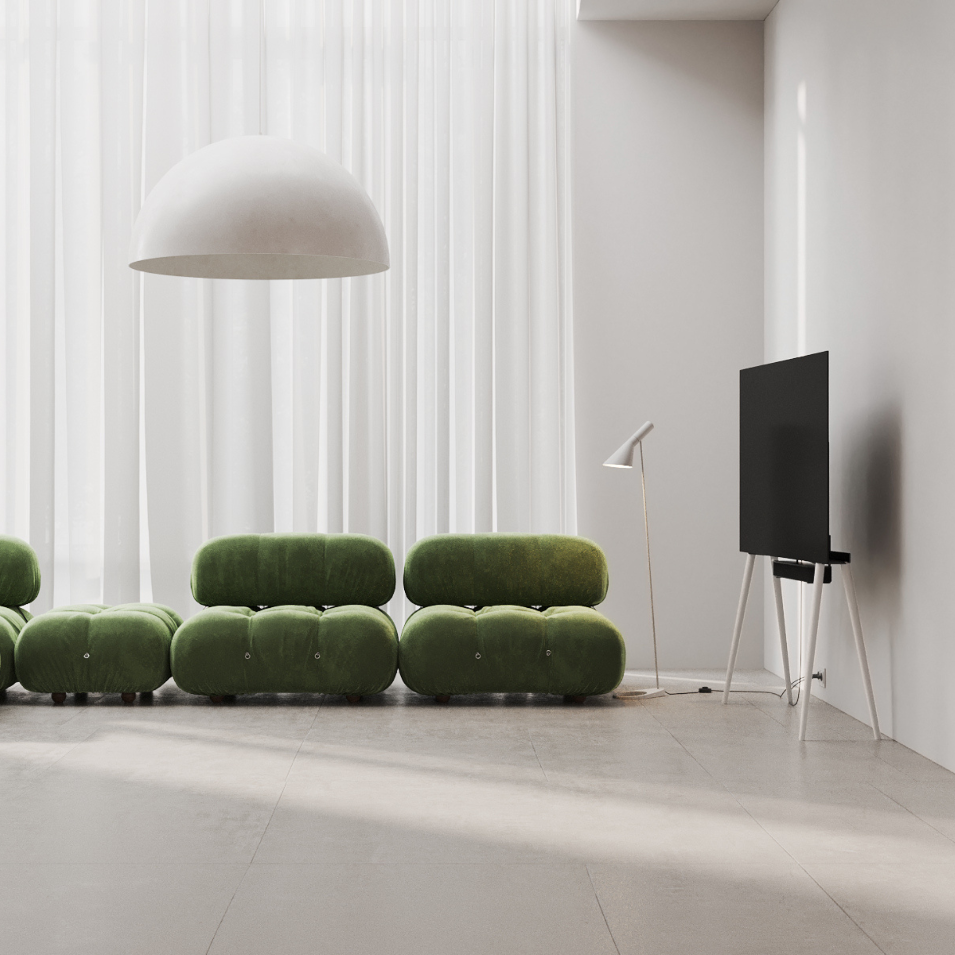 JALG TV-Stand Birch XL / White 55" - 77"