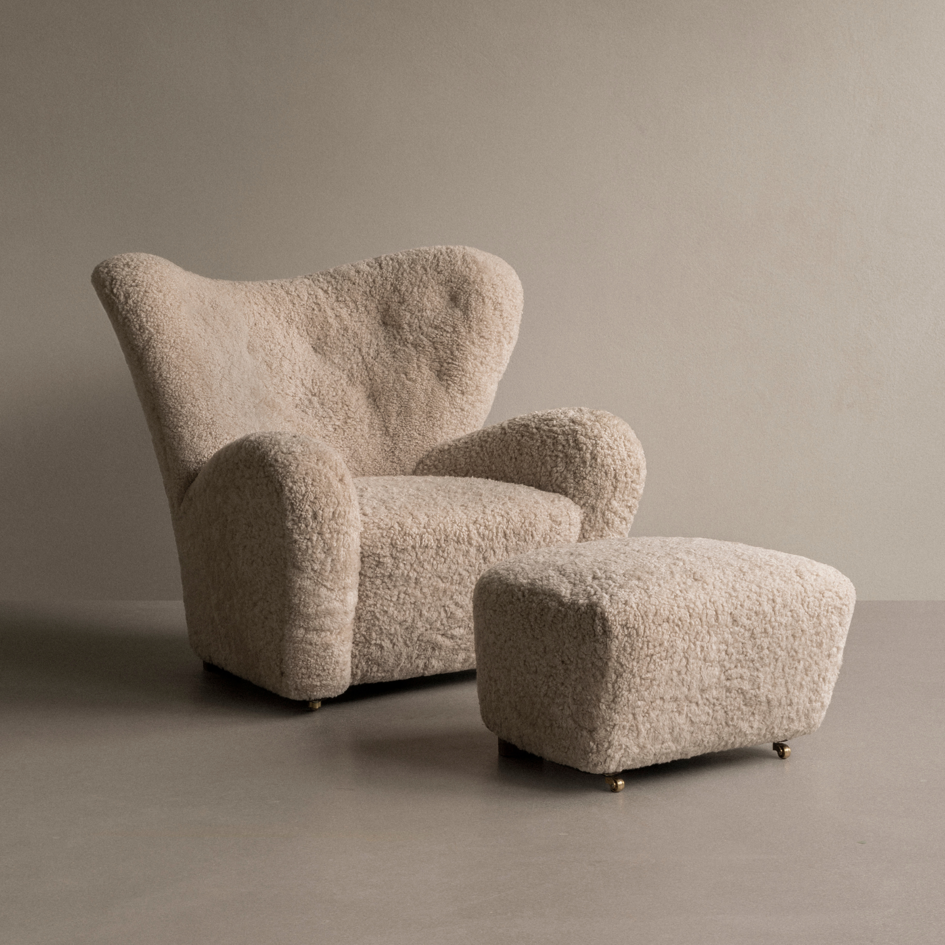 The Tired Man Ottoman Sheepskin