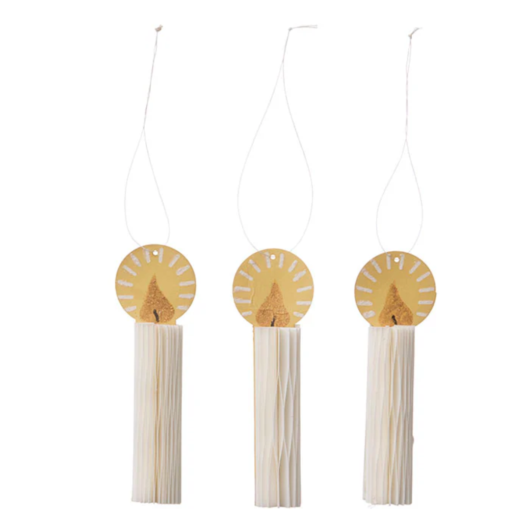 Honeycomb Candles Cream 3 Pcs.