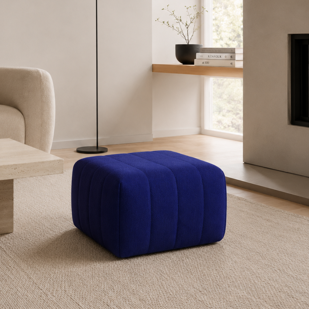 SAVE 50% Ex-Display Scene Pouf Small Blue