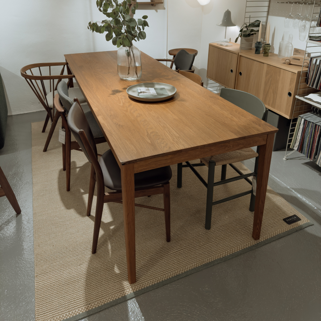 SAVE 30% Ex-Display Smoked Oak Sibast Dining Table