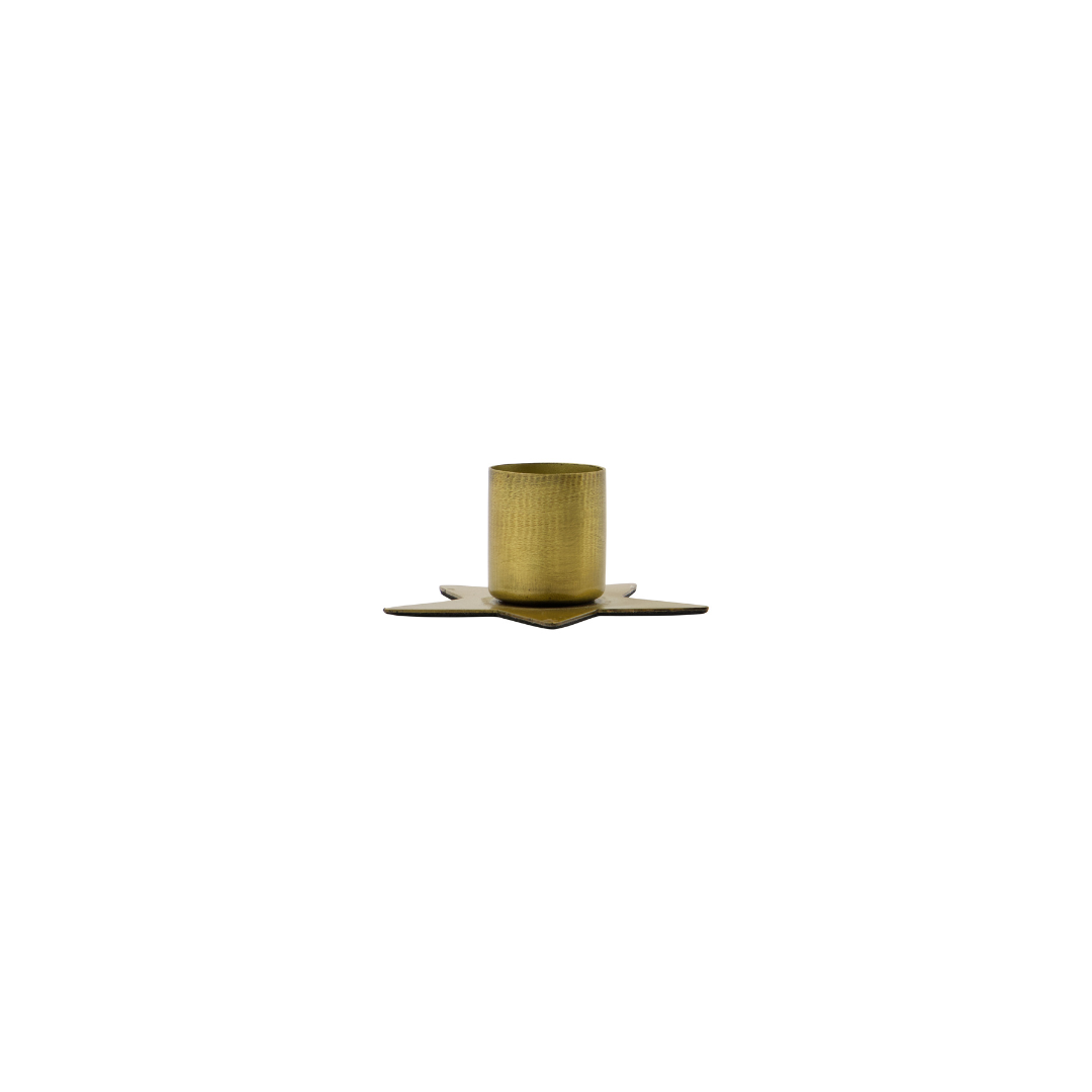 Star Candle Holder Brass