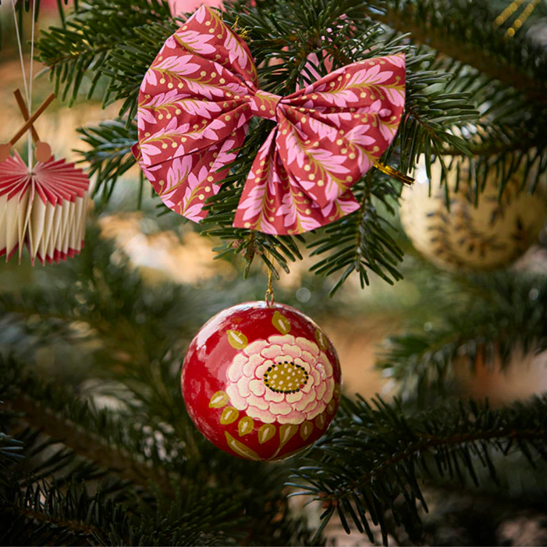 Paper Máché Baubles 4 Pcs