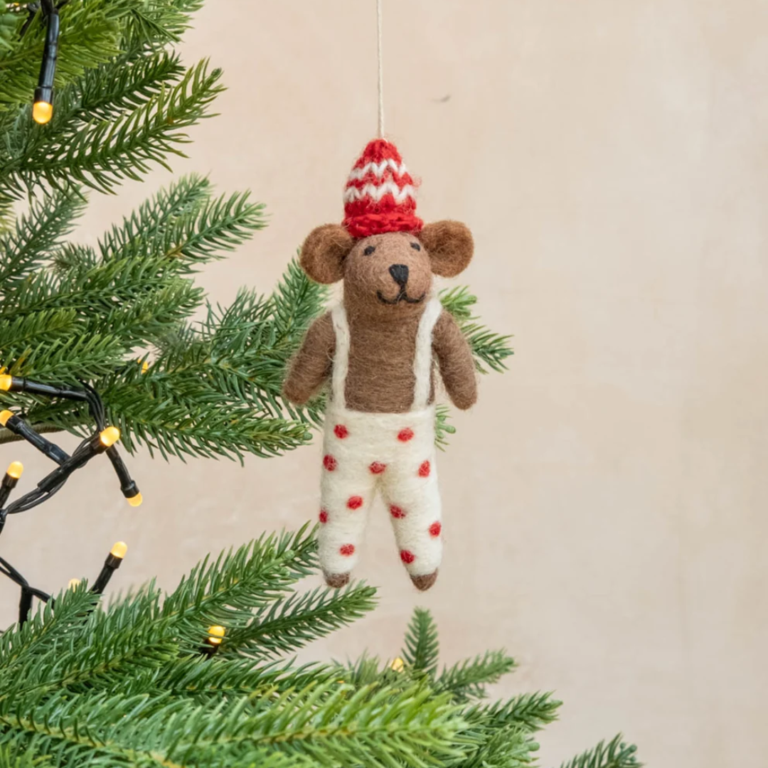 Bear Dotted Pants Christmas ornament