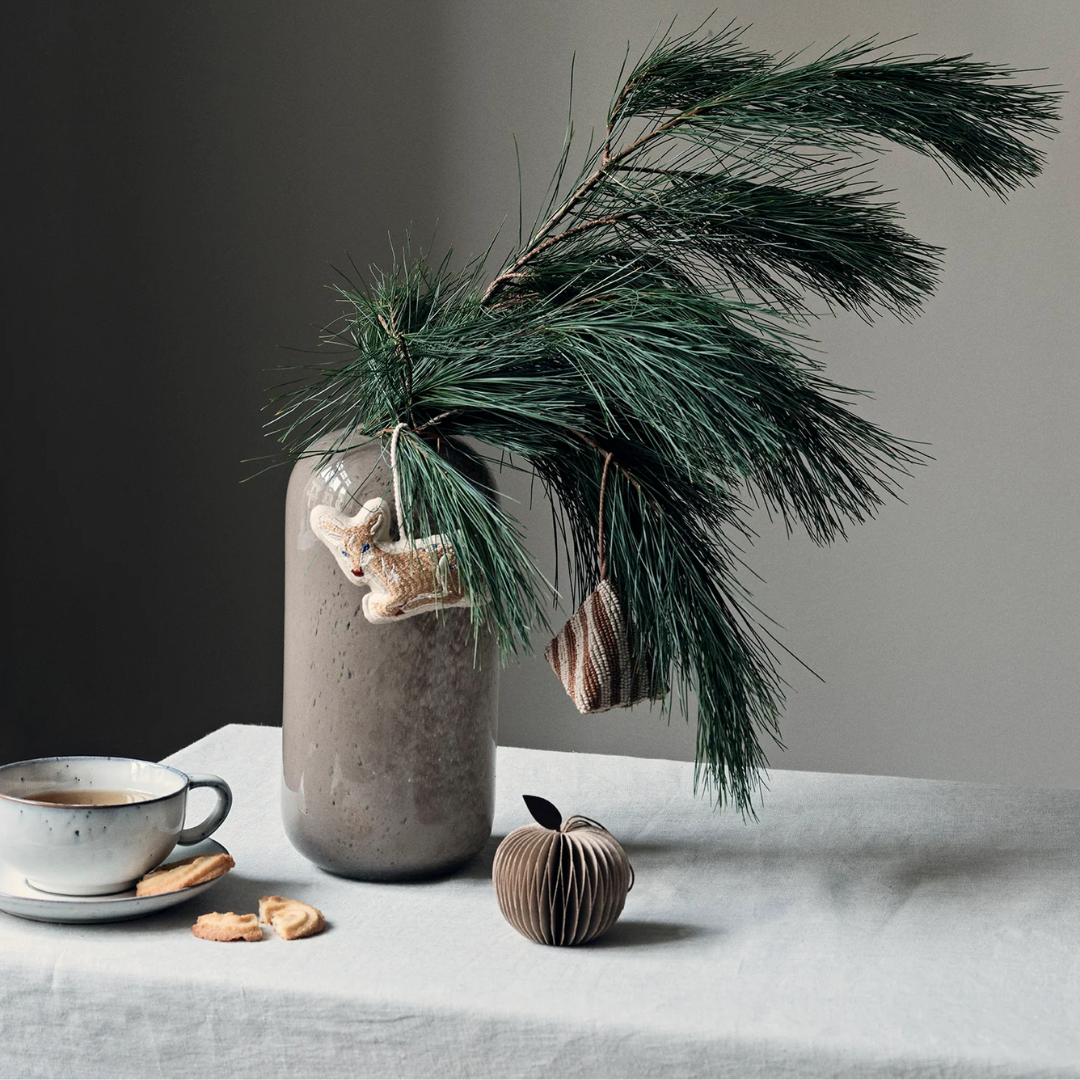 Apple Ornament Natural Brown