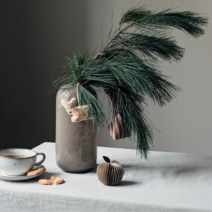 Apple Ornament Natural Brown