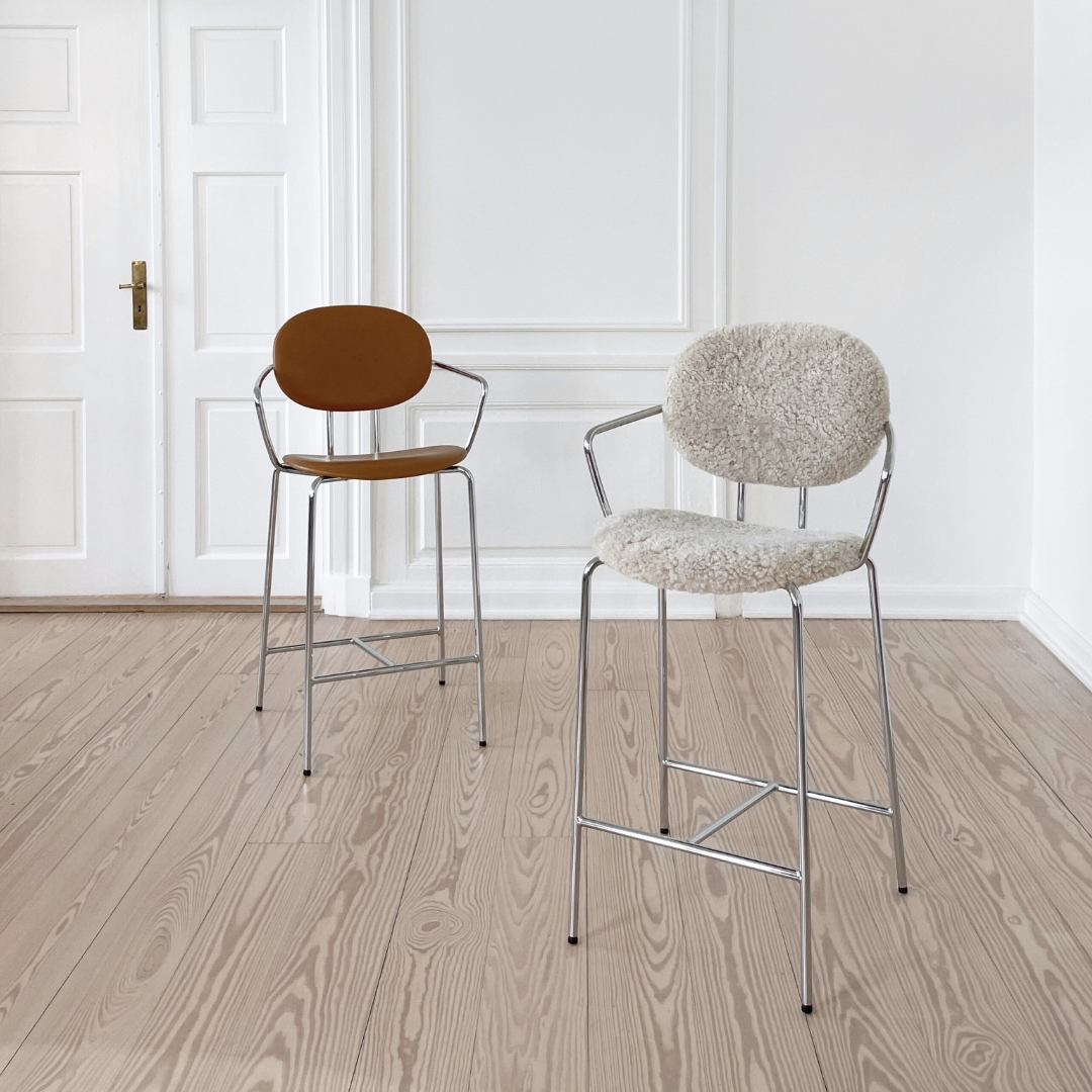 Sibast Piet Hein Counter & Bar Stool Chrome Frame With Armrest
