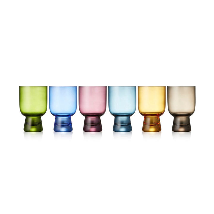 Tumbler set of 6 Colours Glass